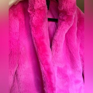 Fluffy Hot Pink coat (worn once!)